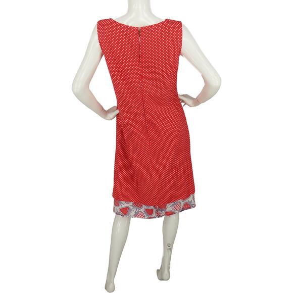 70s Vintage Reversible Polka Dot Strawberry All Over Print Dress S SMALL - Picture 8 of 16
